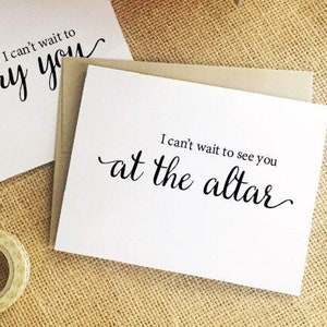 wedding card for husband wedding day gift husband card groom gift from bride gift from groom gifts I can’t wait to see you at the altar