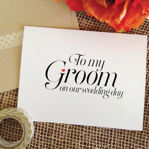 To my Groom on our wedding day card image 1