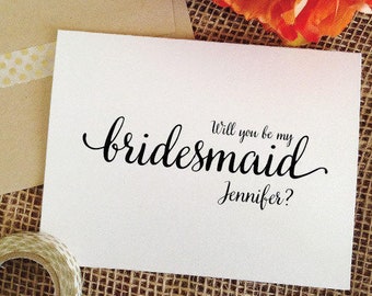 Personalized Bridesmaid Proposal Card, Will you be my bridesmaid card, bridesmaid box card, bridesmaid proposal card #WA344B