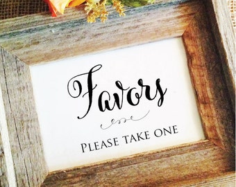 Wedding Favor Sign Wedding Favors please take one sign, favor sign for wedding, rustic Wedding Signage - Wedding Signs (Frame NOT included)