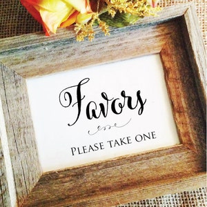 Wedding Favor Sign Wedding Favors please take one sign, favor sign for wedding, rustic Wedding Signage - Wedding Signs (Frame NOT included)