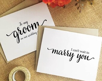 Wedding Card for groom gift from bride gift to groom gift on our wedding day card I can’t wait to marry you card husband wedding card