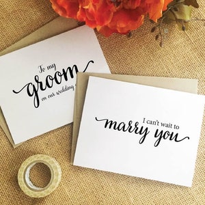 Wedding Card for groom gift from bride gift to groom gift on our wedding day card I can’t wait to marry you card husband wedding card