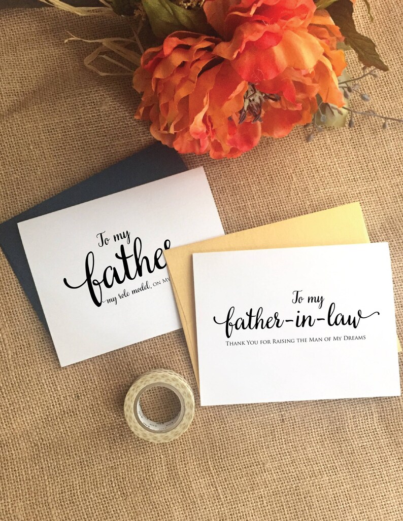 To my Father-in-law on my wedding day Father of the Groom gift from bride Father in law wedding gift father of the groom gift from groom