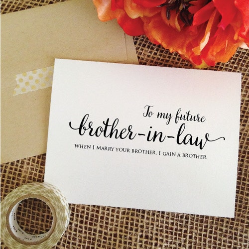 To My Future Sister in Law Gift When I Marry Your Brother I Etsy