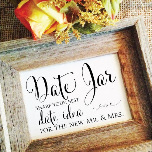 Wedding Date Jar Wedding Sign Date Ideas Jar Share Your Best - Etsy