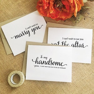 To my handsome groom card, Wedding Day Card for bride, to my beautiful bride card, wedding card for husband : WeddingAffections image 5