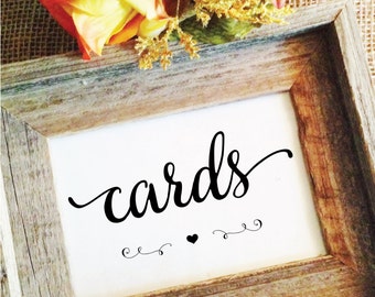 cards sign wedding (Lovely) heart (Frame NOT included)