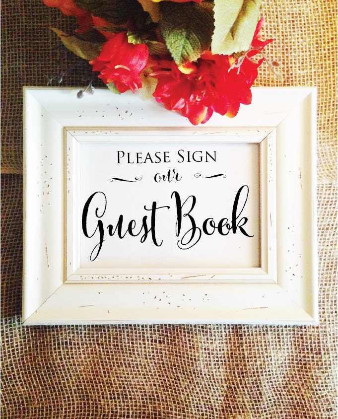 Wedding Guestbook Sign Please Our Wedding Guestbook Sign Please Our Reception 5x7 4x6 8x10 W8gbs Frame Not Included