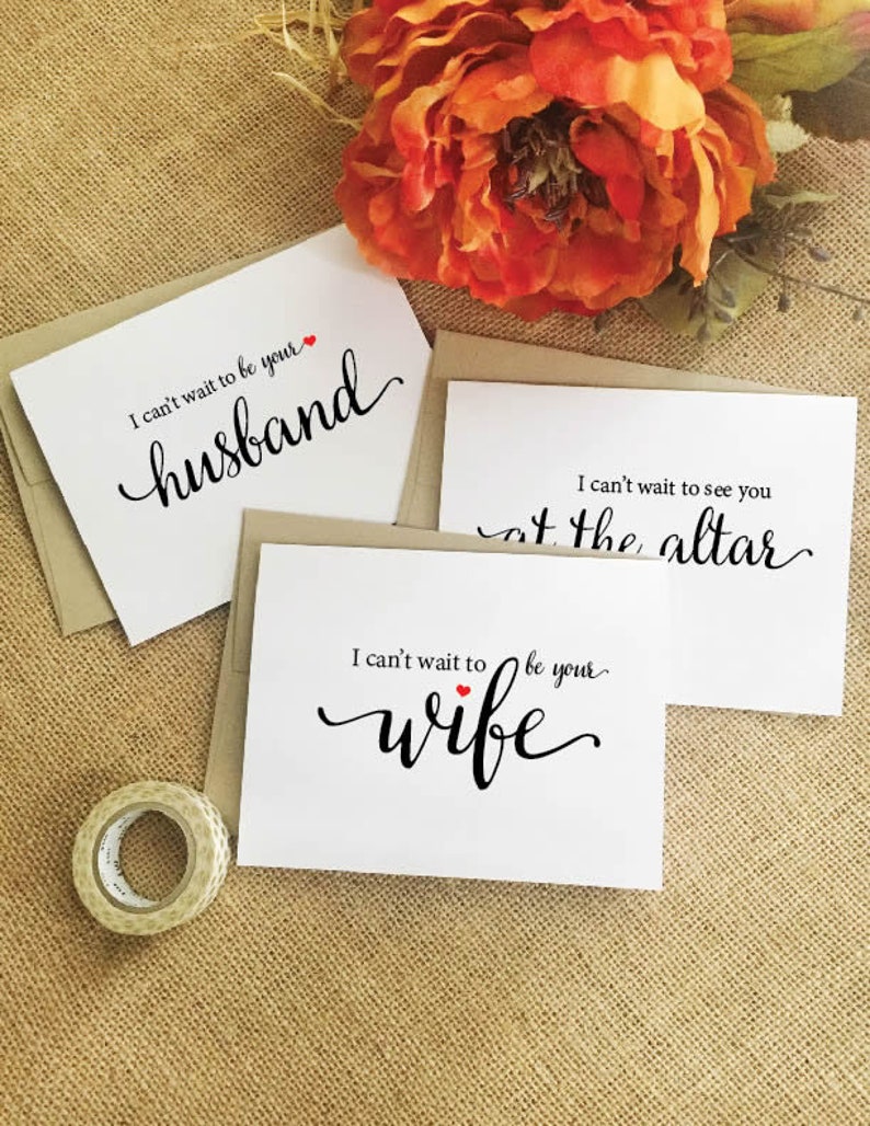 Wedding Card for groom gift from bride gift to groom gift on our wedding day card I cant wait to marry you card husband wedding card image 2