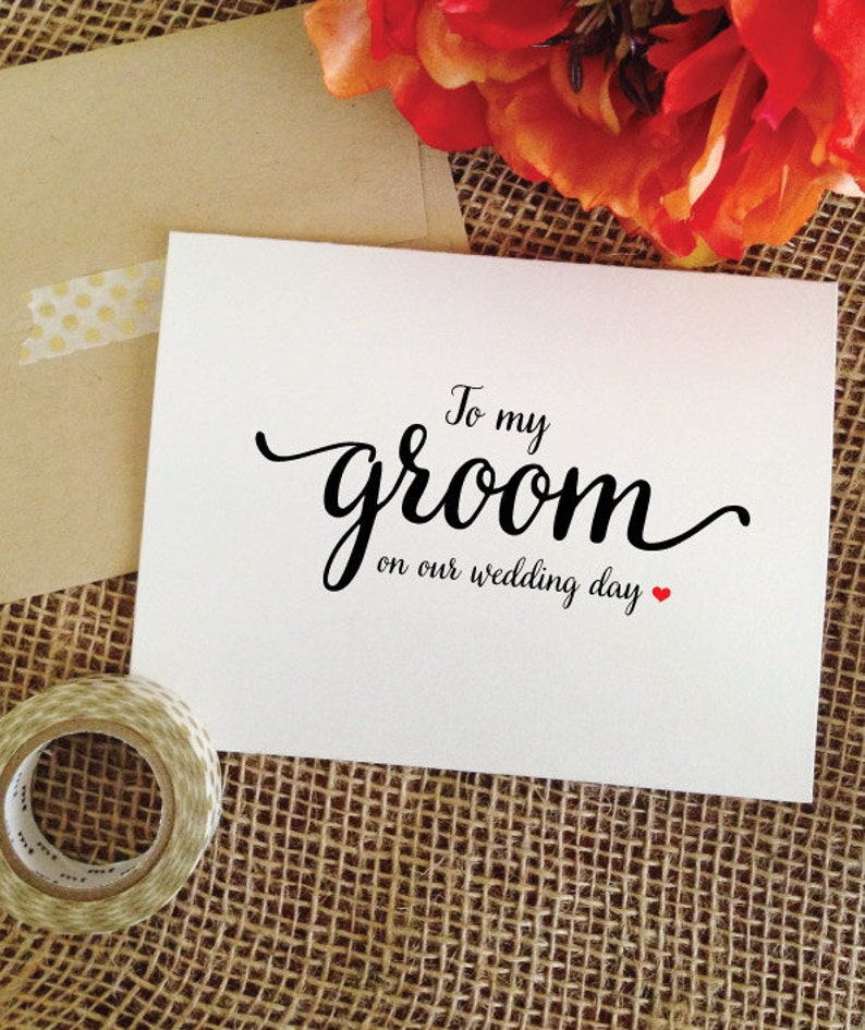 Wedding Card for Groom Gift From Bride to Groom Gift Husband Etsy