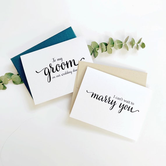 Wedding Card for groom gift from bride gift to groom gift on our wedding day card I can’t wait to marry you card husband wedding card