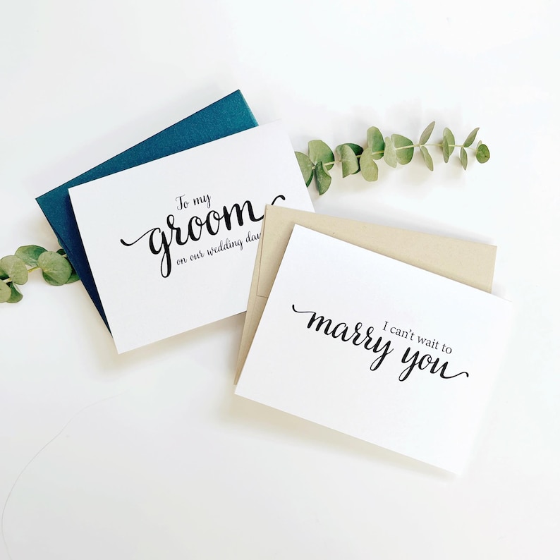 I can't wait to marry you card, to my groom on our wedding day card.