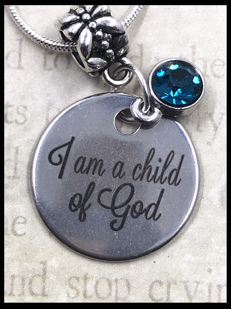 I Am a Child of God Necklace, Crown Gift Box, Baptism Gift, Girls Gifts, LDS, Primary Children, Positive Affirmations, Religious, Mormon image 3