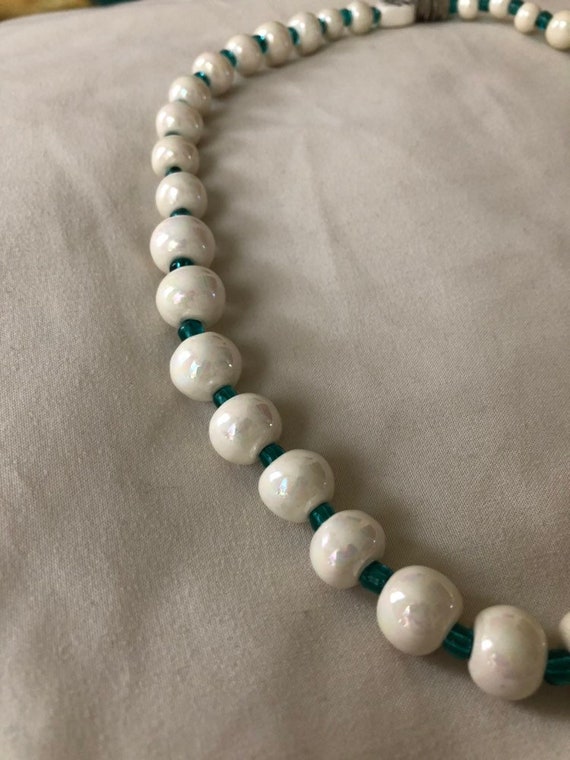 Flying Colors Signed Pearlescent Necklace