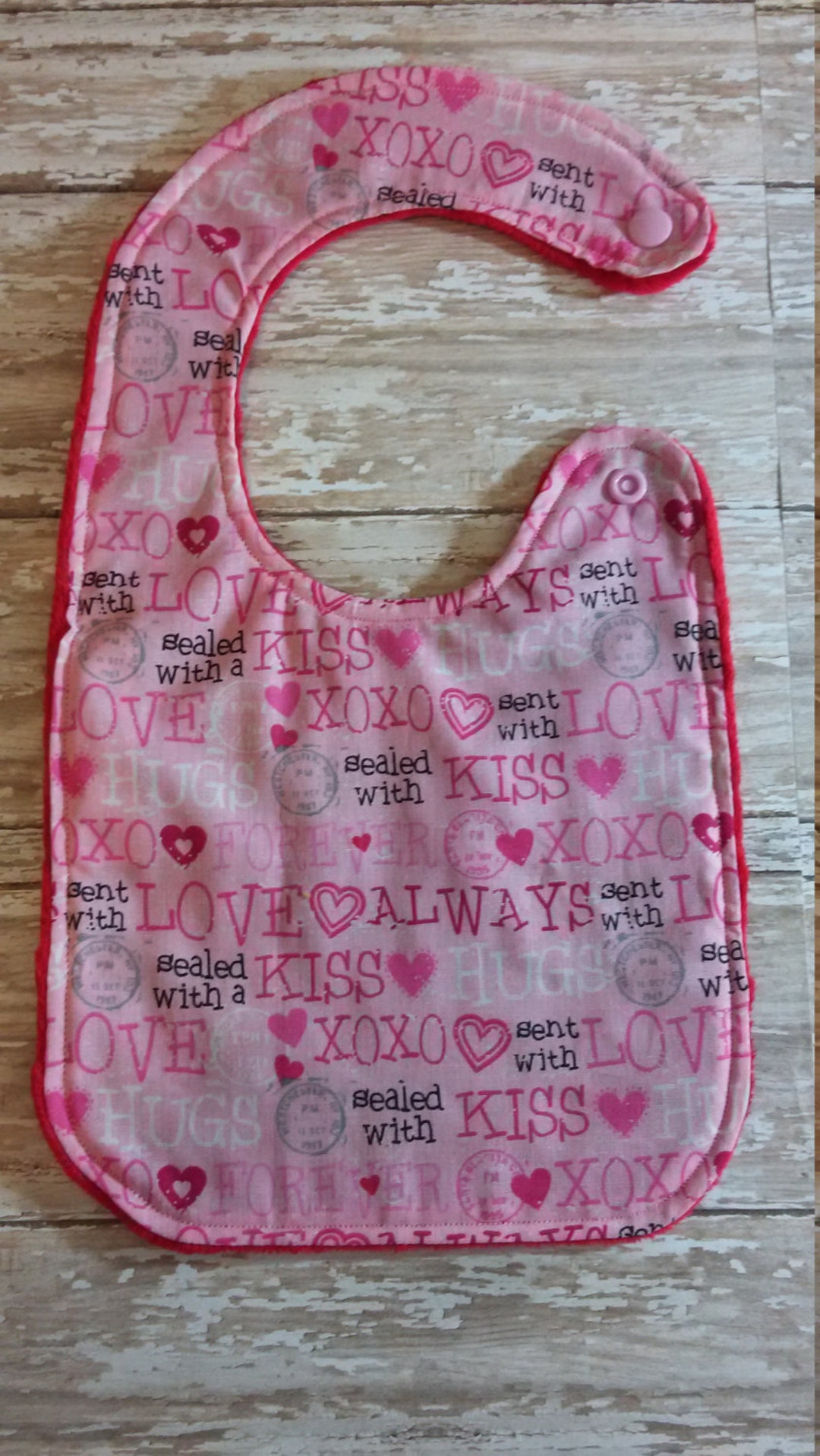 Baby Bib Valentine Words, Valentine's Day Bib, 1st Valentines Bib, Baby