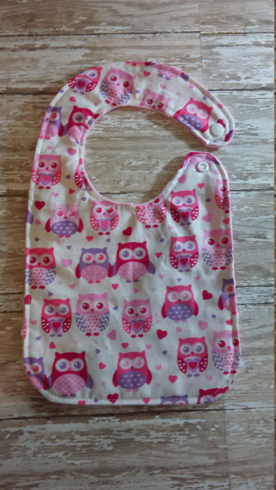 Baby Bib Valentine's Owl, Valentine's Day Bib, 1st Valentines Bib, Baby