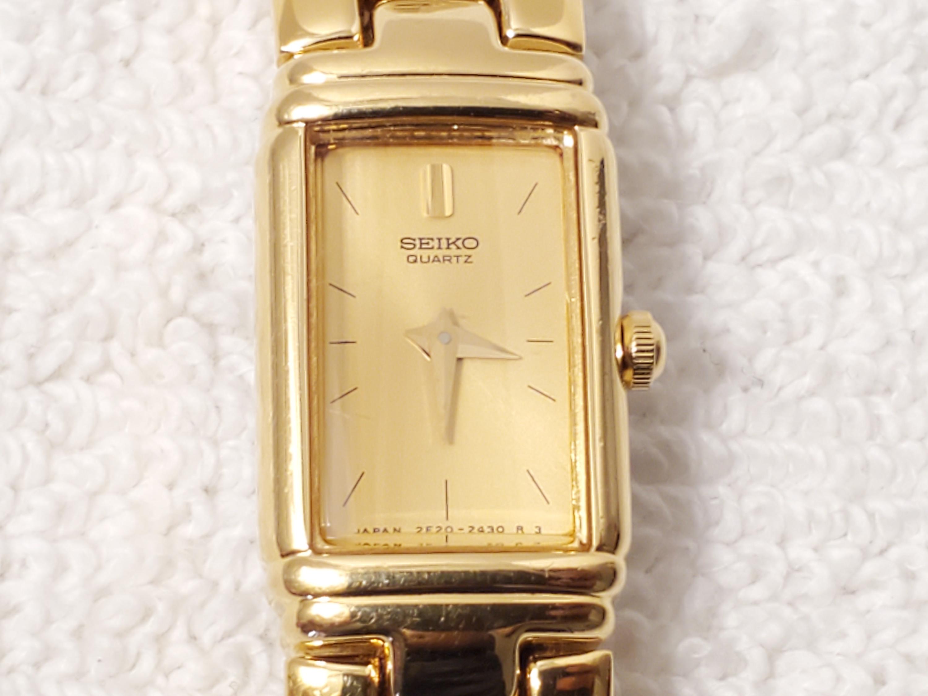 【希少品】SEIKOゴールド オーバル型 メタルバンド ビンテージ時計 Gold Metal Seiko - Etsy