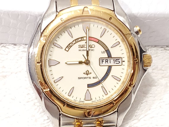 Seiko kinetic day clearance date watch