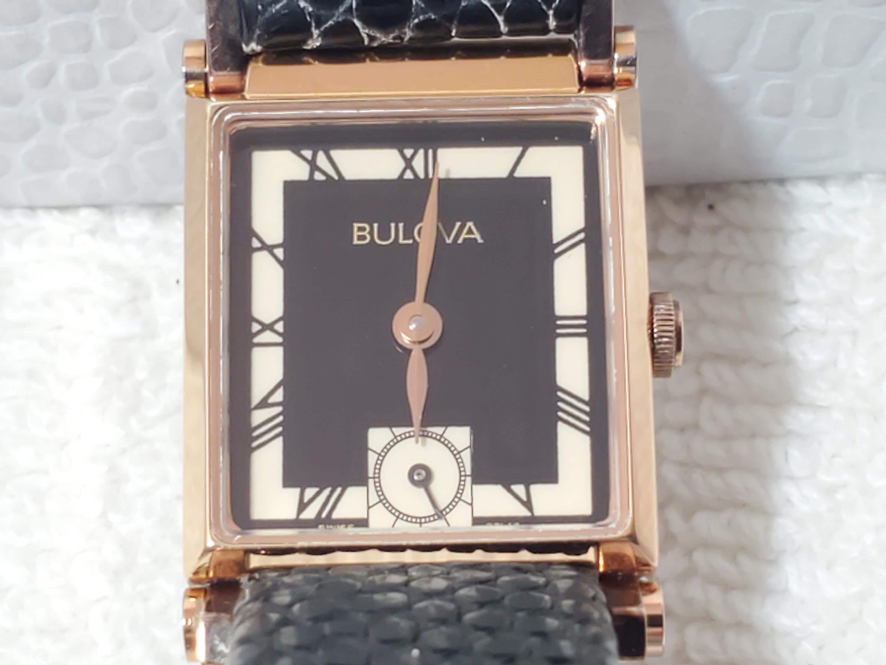Vintage Bulova Rose 14K ROLLED GOLD Plate Ladies Cocktail Wrist Watch 16mm Bulova Mechanical Manual Rose Gold Case Wristwatches for  main image 2