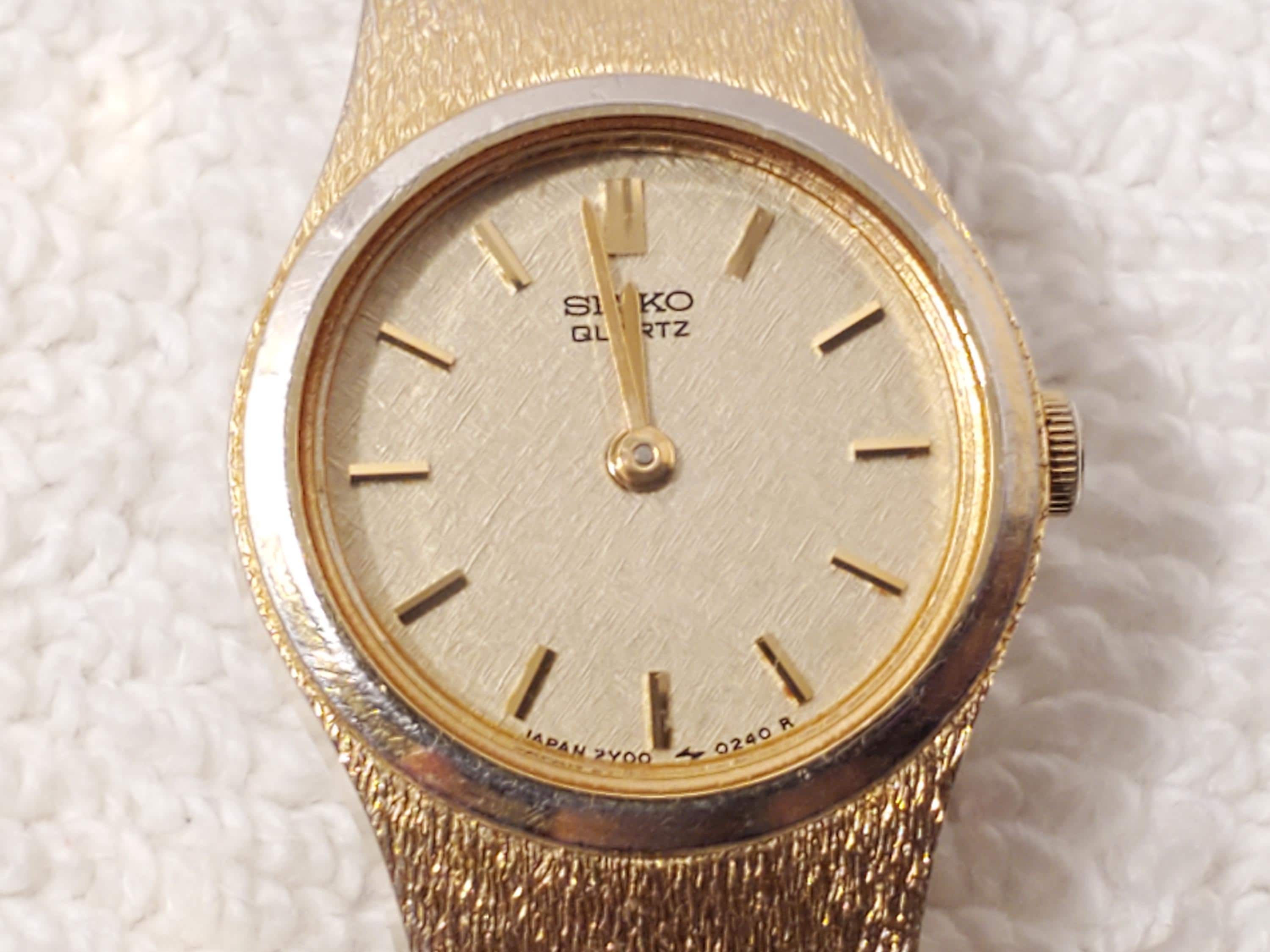 Seiko Vintage Gold‎ Tone Quartz Ladies Watch Stainless Steel Back Seiko Women main image 3