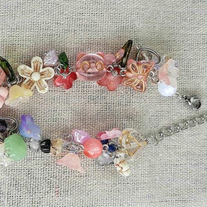 Flowers Angle Chain Garden Of Dream Seeds Beads Fairycore Hippie Jewelry Eyepin Bracelet Gift for her Asessories Jewelry