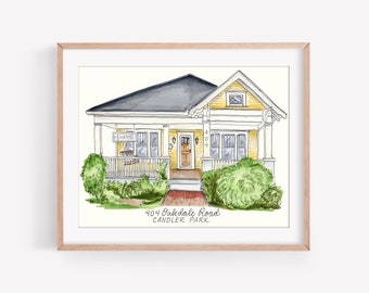 Old House Drawing Etsy