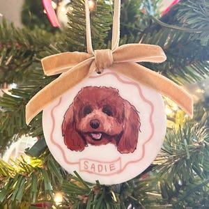 Custom Pet Drawing Ceramic Ornament