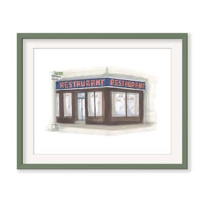 Monk&#39;s Cafe wall art print decor