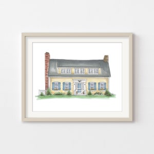 Baby Boom Haus Kunstdruck | New England House Kunstdruck