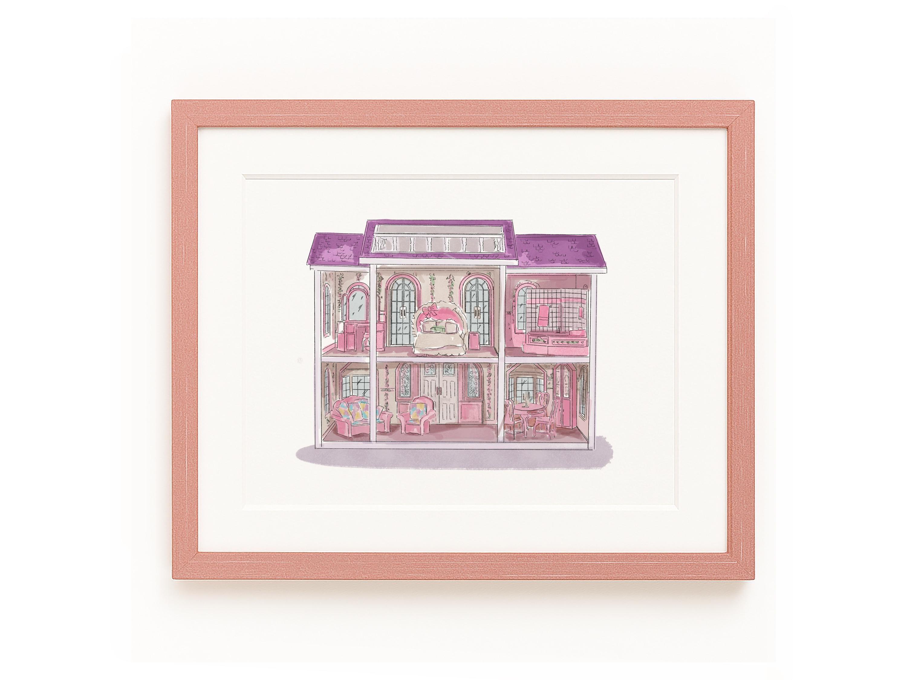 Pink Dream House Art Print - Etsy