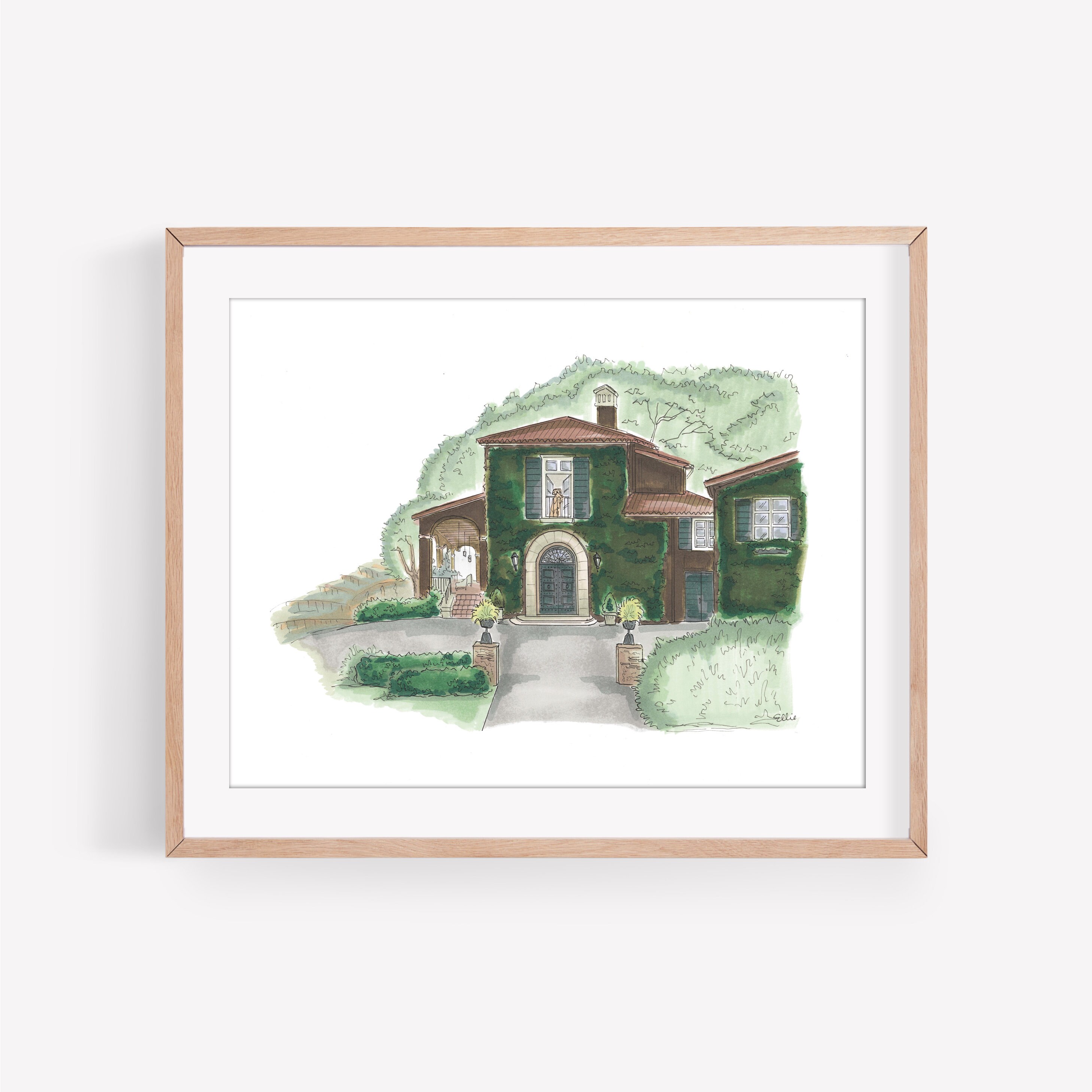 The Parent Trap Napa Winery House Art Print Nancy Meyers Wall Etsy