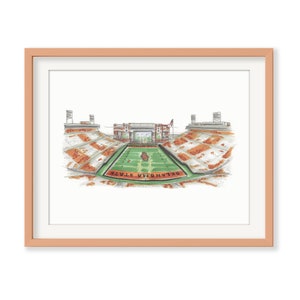 Boone Pickens Stadium Stillwater Oklahoma State University art print