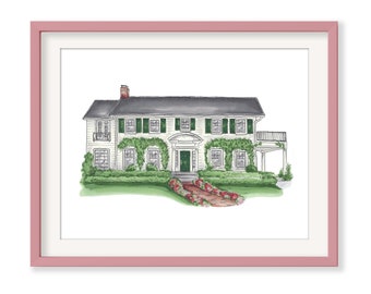 Father of the Bride House art print