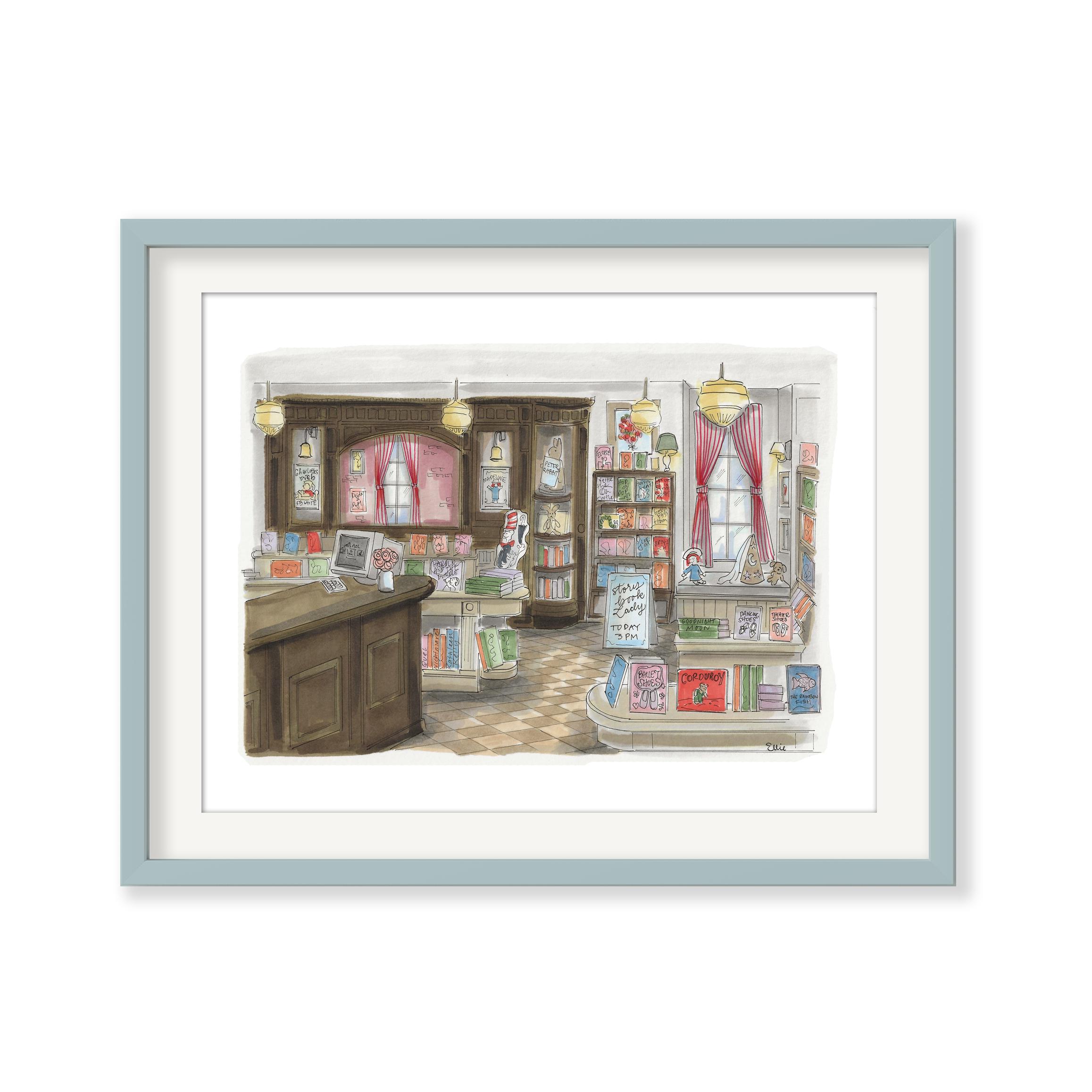 Shop Around the Corner Interior Print | You've Got Mail Art Print - Etsy