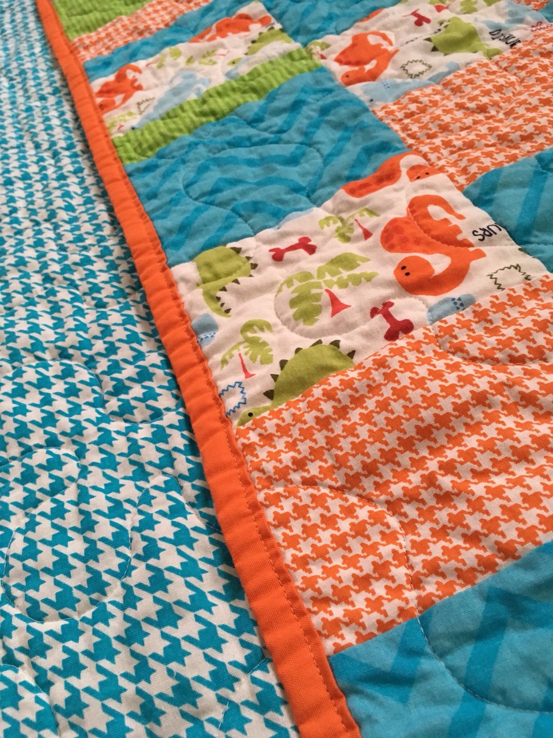 Dinosaur Quilt Baby Boy Quilt Dinosaur Baby Quilt Boy Baby Etsy