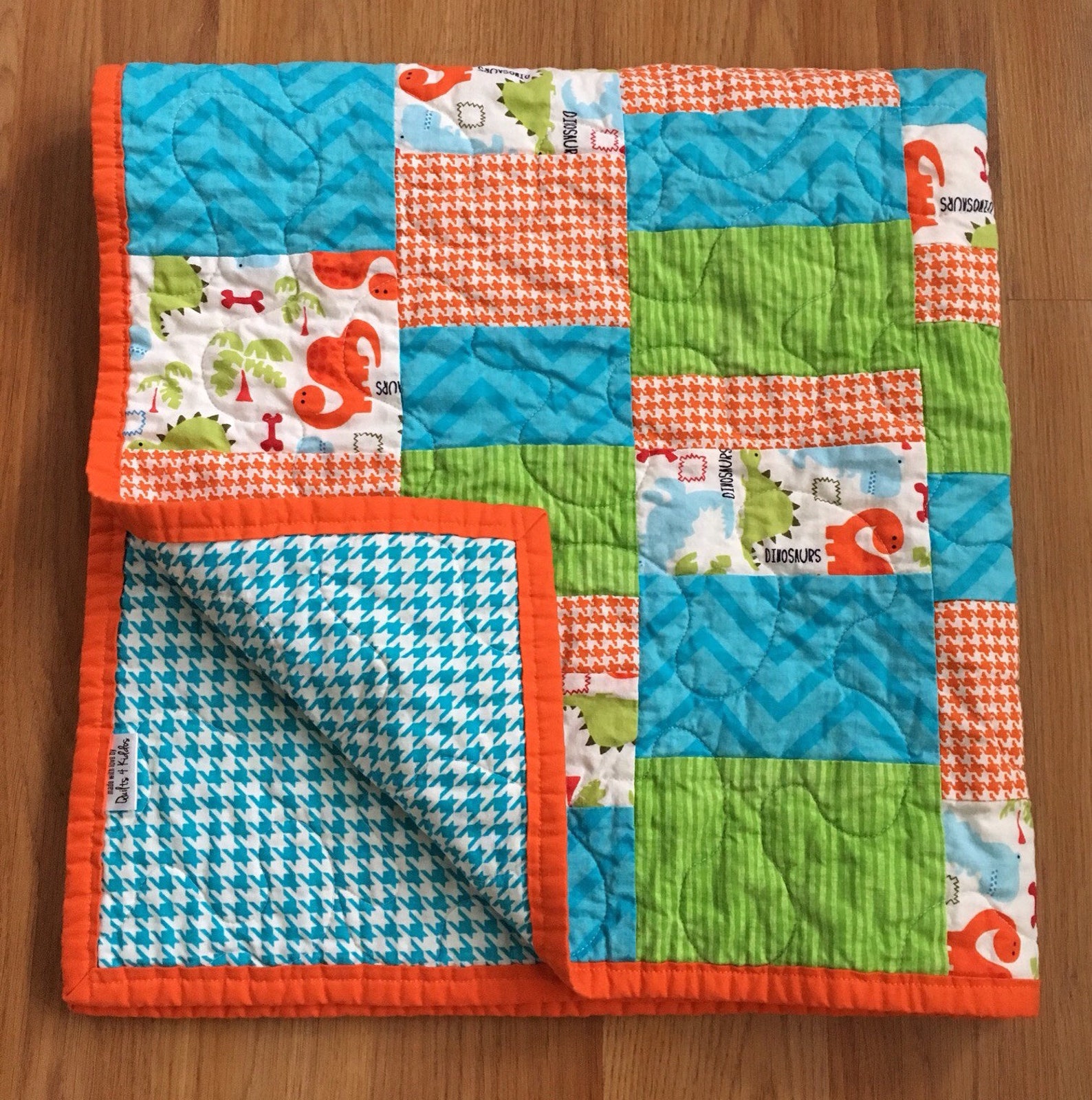 Dinosaur Quilt Baby Boy Quilt Dinosaur Baby Quilt Boy Baby Etsy