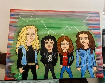 Metallica Oldschool Painting on Canvas