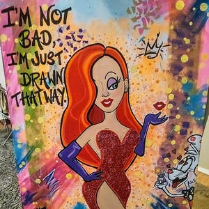 Jessica Rabbit Pop Art Canvas Painting