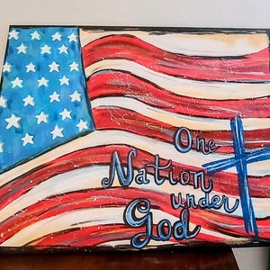 American Flag Canvas Painting