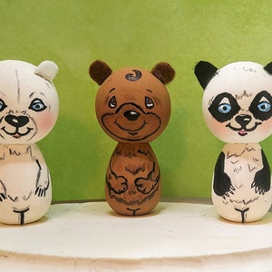 Bear Friends Peg Dolls