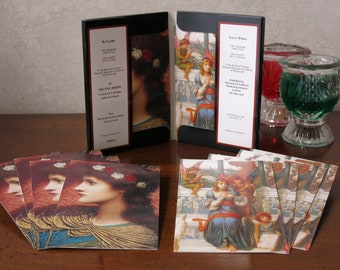 NOTECARDS - Patron of Music - Pre-Raphaelite  - Boxed Set of 10 with Envelopes and Wallet