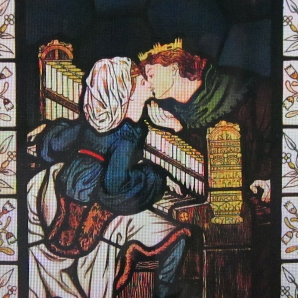 Glass Window Art, "Music"  by Rossetti