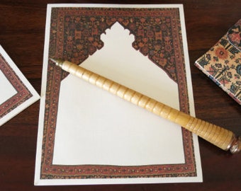 WRITING PORTFOLIO - Persian Rug - 20 Sheets of Bordered Writing Paper - 20 Envelopes