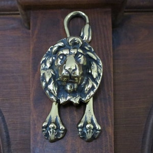 Lion Tail Up  - Door Knocker - Heavy Solid Brass