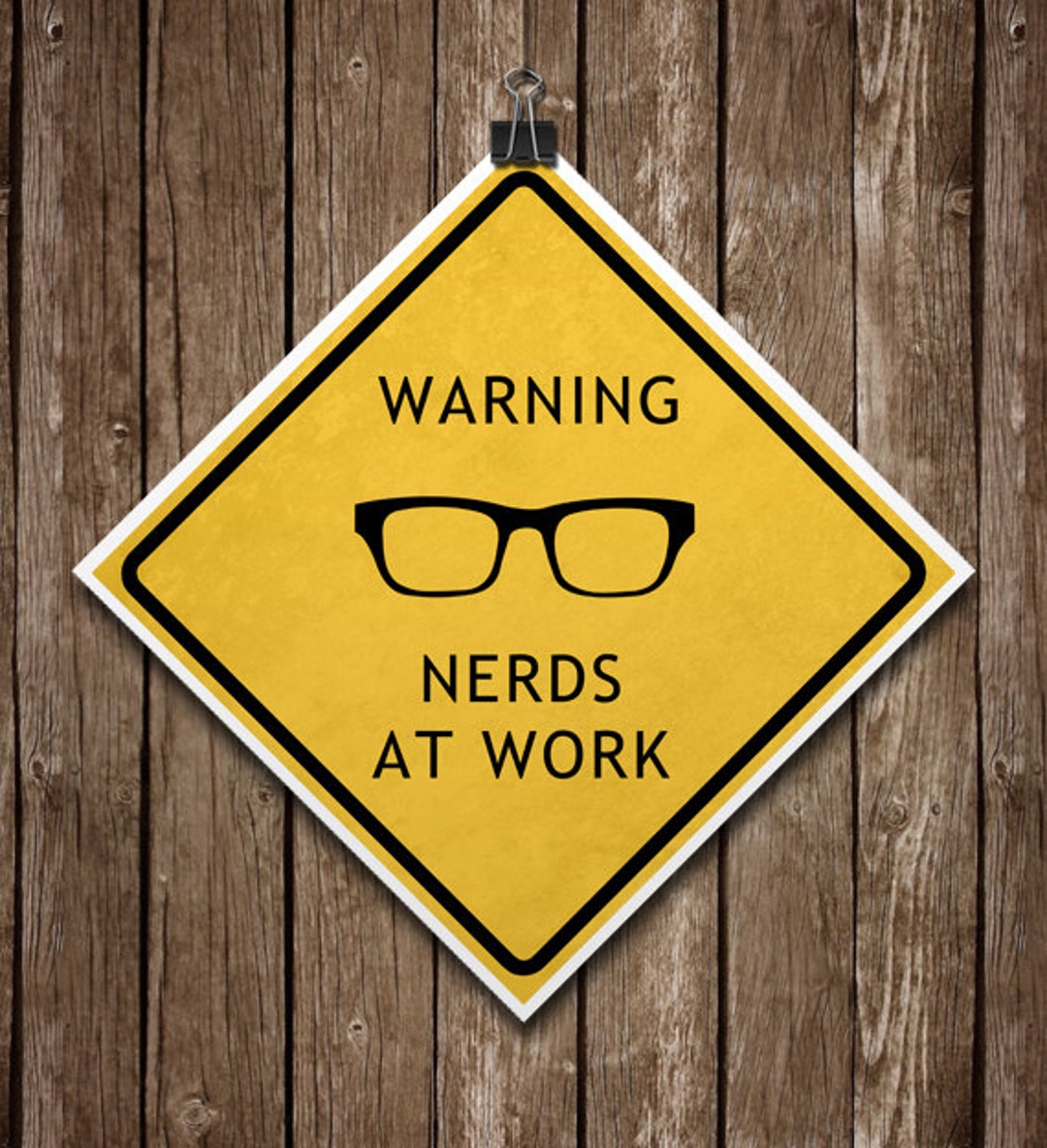 Geek Art Nerds at Work Poster Wall Decor Funny Sign Print Home Etsy