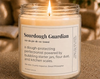 Sourdough Guardian Candle - Funny Baker Gift for Her, Sourdough Bread Gift, Home Baker Candle, Baking Lover Gift, Funny Foodie Gift for Her