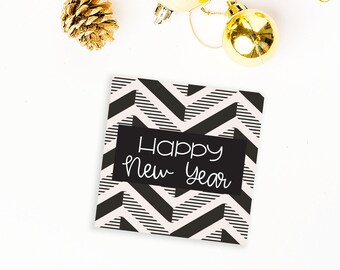 Happy New Year Favor Tags. New Year Cookie Tags. 2.5x2.5" New Year Gift Tags. Instant Download.