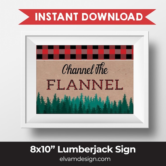 Lumberjack 8x10" Sign Package - 3 Lumberjack Birthday Party Signs . Instant Download Lumberjack Party Signs. Il_570xn