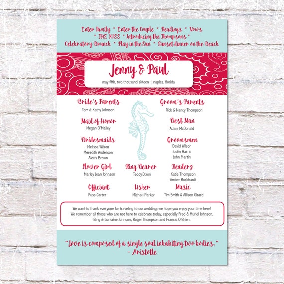 Beach Wedding Ceremony Hand Fan Program Add A Popsicle Stick For